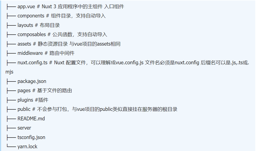 nuxt项目结构